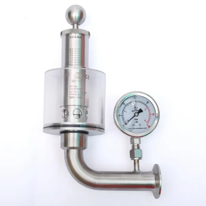 Spunding Valve with Gauge Brewery Self-regulating SS304 Pressure Regulator