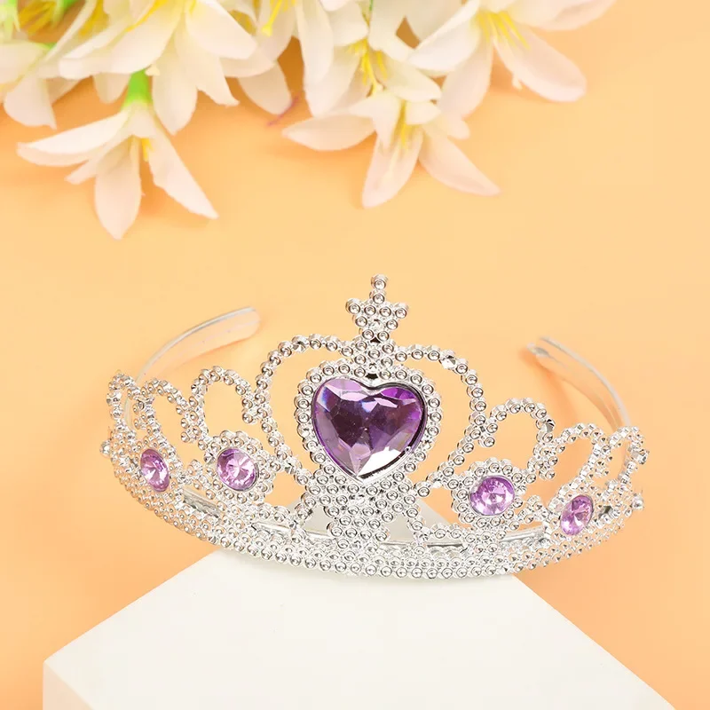 2 pezzi/set Princess Tiara accessori gioielli per bambini Tiara + bacchette magiche ragazza festa di natale regalo Festival ragazze copricapo