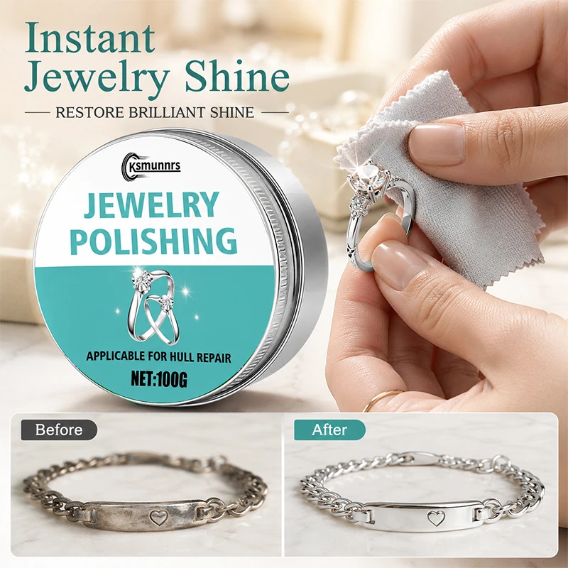 Jewelry Polishing Cream, Shine Enhancing Polish for Silver and Platinum, Tarnish Oxidation Remover for Jewelry Care