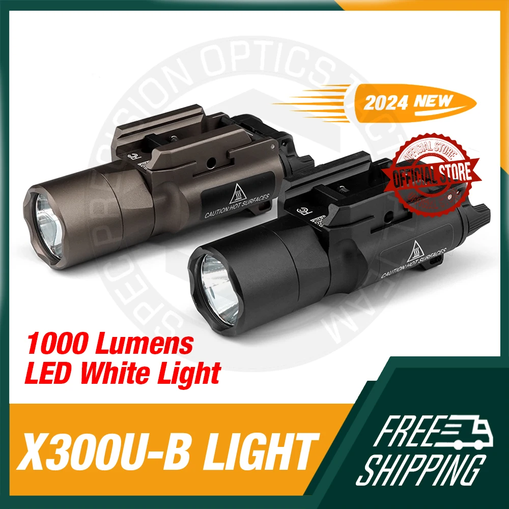 New Tactical X300U-B Flashlight Scout Light 600LM Glock Picatinny Rail Outdoor Field Lighting Hunting Weapon