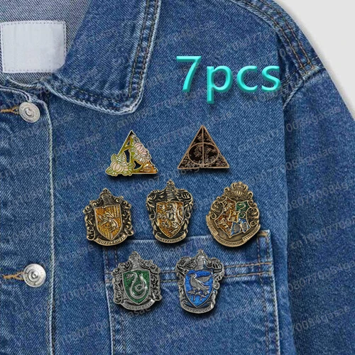 Hogwarts College Harries 영화 주변 빈티지 브로치, 삼각형, 죽음의 성물, 포터 매직 아카데미, 귀여운 만화 배지 