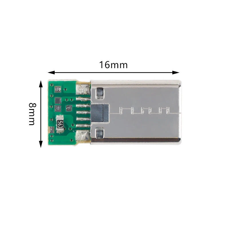 TYPE-C Male 14P Soldering Wire Flash Charge USB 4-core Male with Board Stretch Data Adapter Board (5PCS)