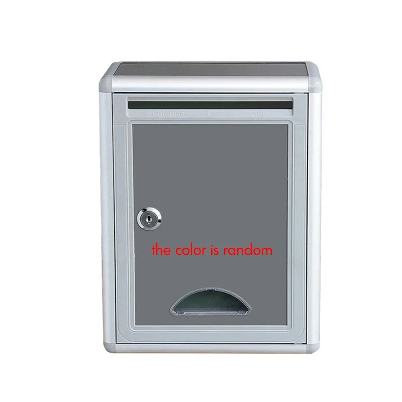 Aluminum Alloy Mailbox Outdoor Security Locking Mailbox Suggestion Box Newspaper Mail Letter Post Home Balcony Garden Decor