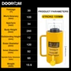 DOOROOM 중공 뚜러뻥 유압 실린더 RCH-20, 30T 싱글 액팅 램 실린더, 100mm 헤비 듀티 리프팅 도구, 다기능 4