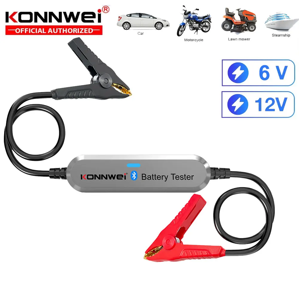 12V Bluetooth Car Battery Tester Automotive Battery Analyzer Battery Health Voltage Cranking Charging Test Tool