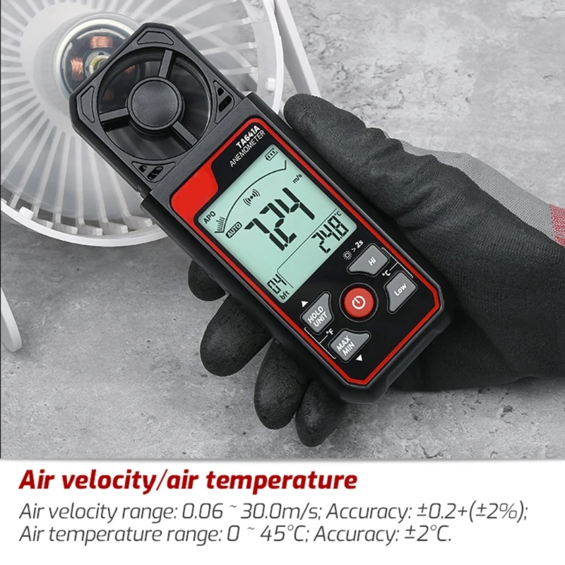 Portable LCD Digital Anemometer Measure Temperature Humidity Wind Speed Detector Dropship