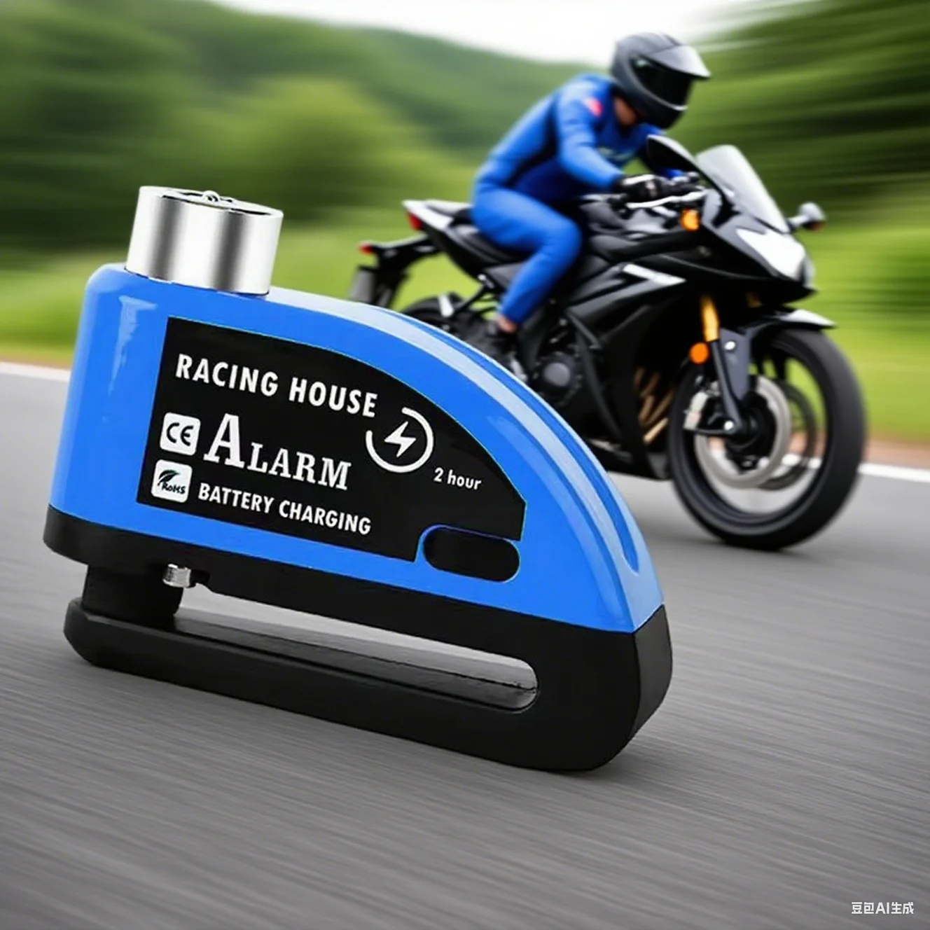 

USB Rechargeable Motorcycle Alarm Lock Scooter Bike Padlock Waterproof Wheel Disc Brake Alarm Lock Anti-theft Reminder