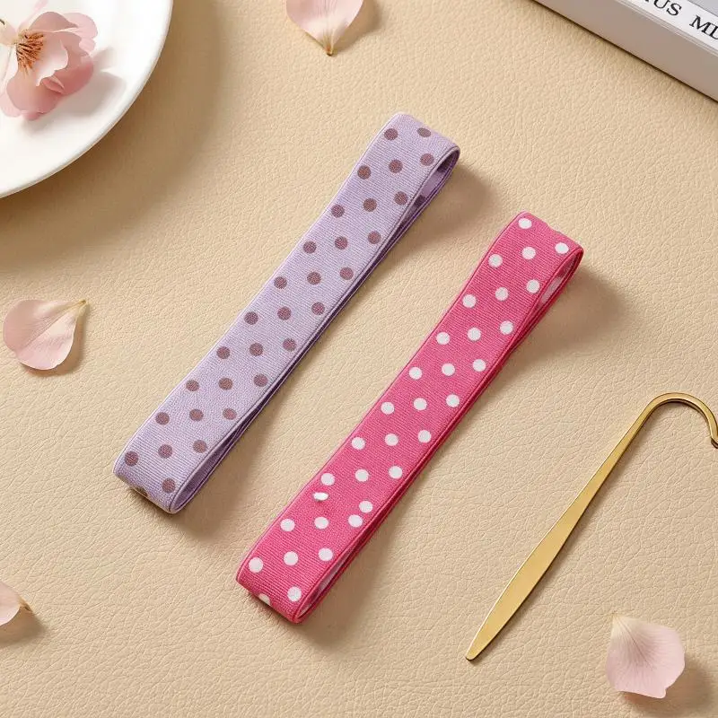 Polka Dots Creative Notebook Straps Elastic Double-sided DIY Decor Bands for Travel Diary Student Planner Office Stationery Gif