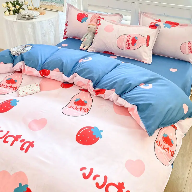 Single Piece Cartoon Duvet Cover for Double Student Dormitories, Single Person, 0.6 M, 1.5 m, 1.8 m, 2.0M