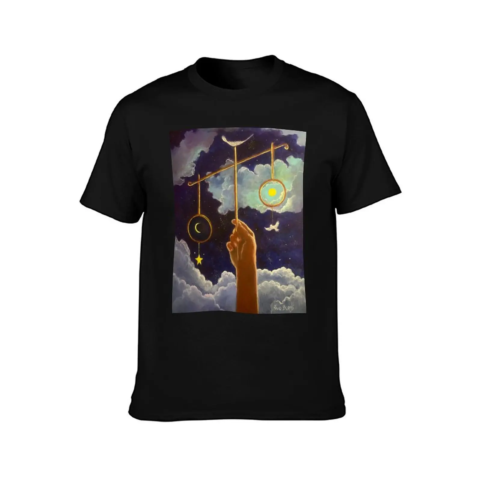 The Balance of God T-Shirt Minimalist Plain Crew Neck T-Shirt