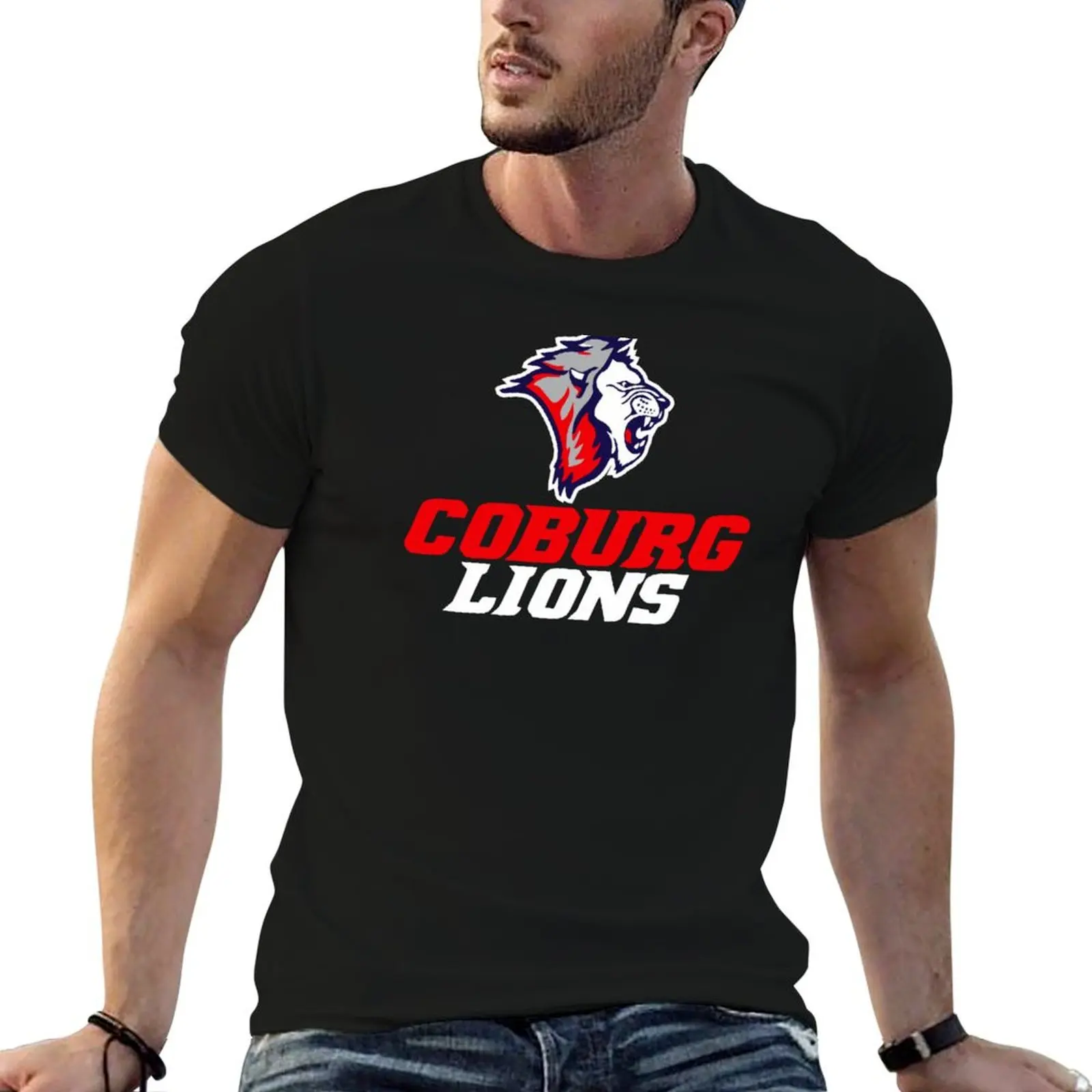 Camiseta Coburg Lions, camisetas de algodón para hombre, camiseta 100% de algodón pesado para hombre, camisetas de anime, camiseta de gran tamaño