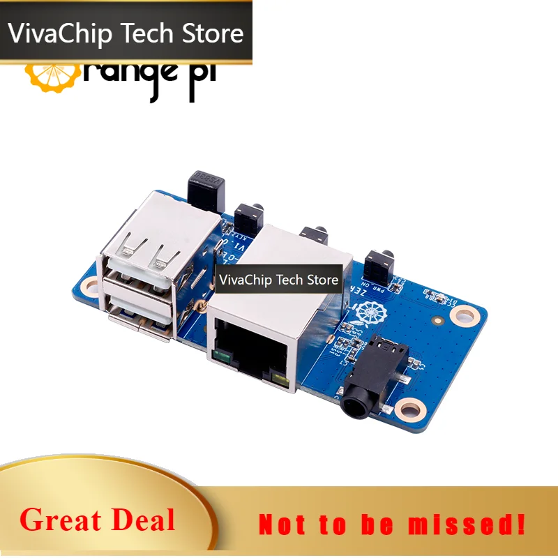 VivaChip TechOrange Pi Zero 2W + Expansion Board Single Board Computer 2GB RAM Allwinner H618 WiFi-BT Orange Pi Zero 2 W Develop