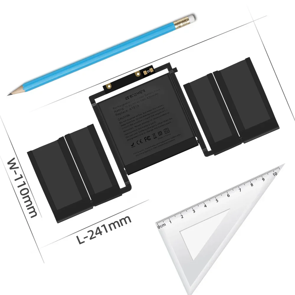 SKOWER A1819 Battery for Apple MacBook Pro 13'' Touch Bar A1706 Late 2016 Mid 2017 EMC 3071 EMC 3163 MLH12LL
