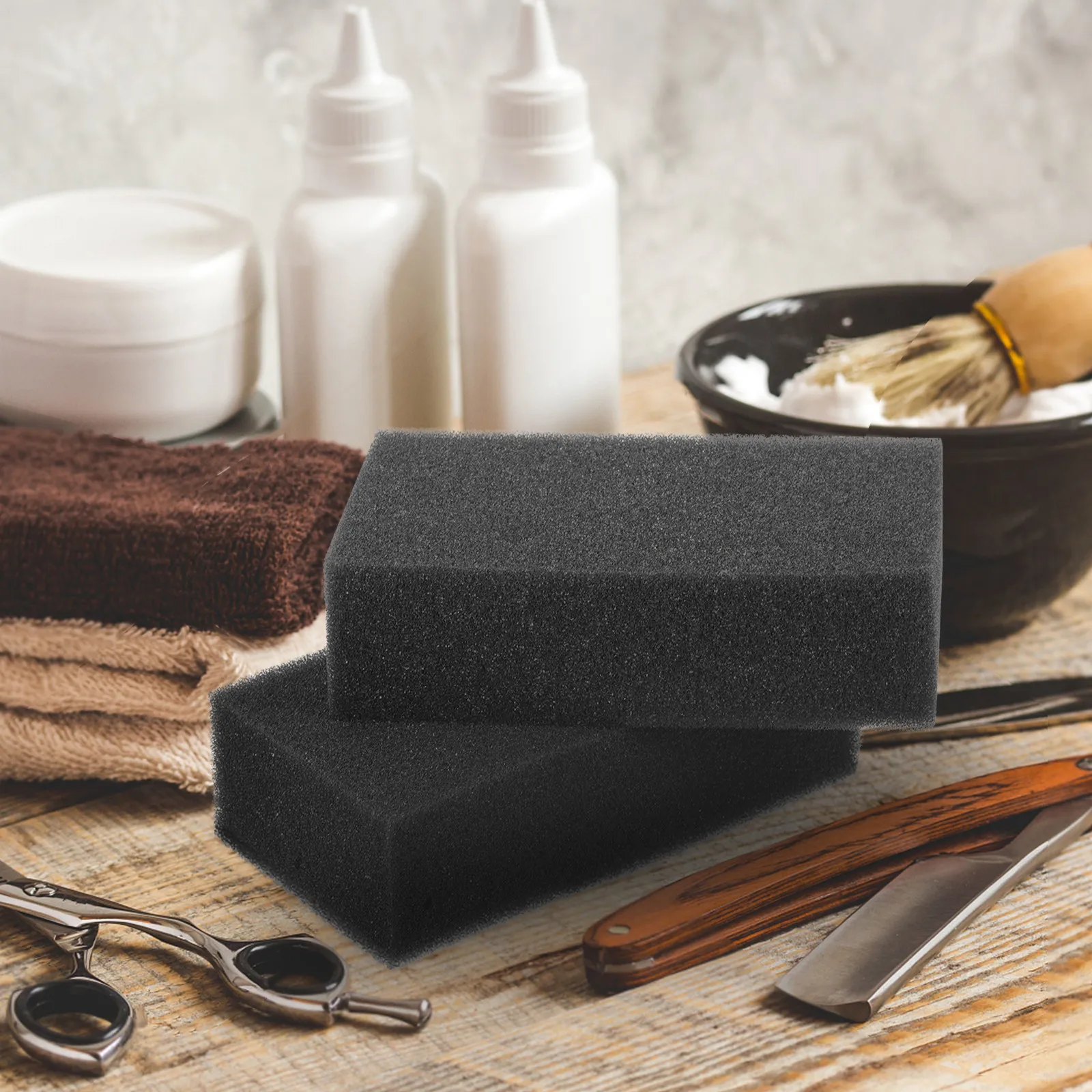 

5Pcs Hair Sponge Multi-Function Broken Hair Cleaning Brush Portable Neck Duster Brush for Barber Salon Home Use Haircut Beard