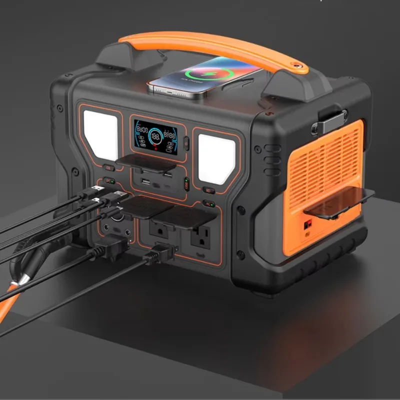 

Off-Grid Emergency Electric Solar Charging 1008Wh LiFePO4 Battery 1200W Portable Power Station With LED Lights For Home Office