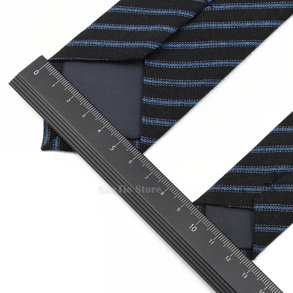 الكلاسيكية 6 سنتيمتر الصلبة مخطط القطن نحيل ربطة العنق الكاكي رمادي ضيق التعادل بدلة عمل سهرة قميص الرجال الإكسسوارات هدية