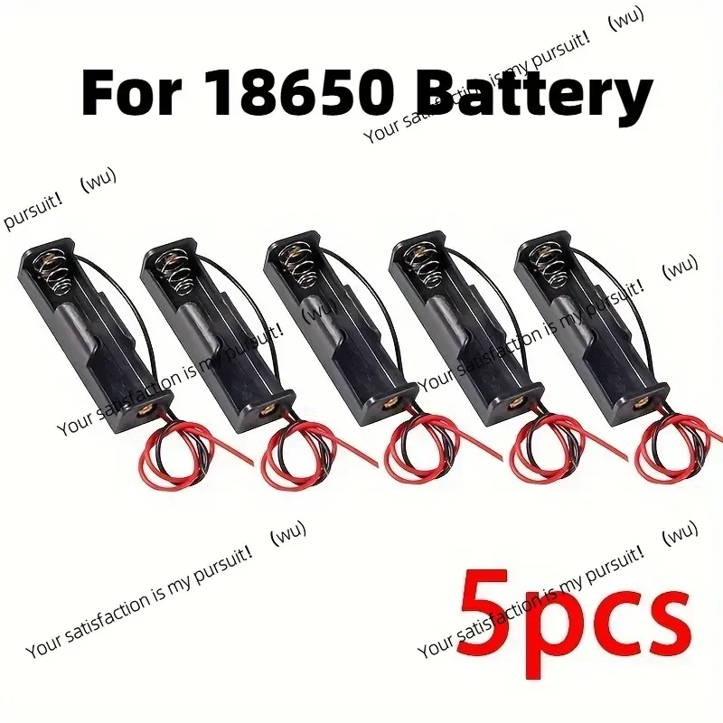 5 18650 mobile power supply cases 1 3.6V-4.2V 18650 battery holder with wires