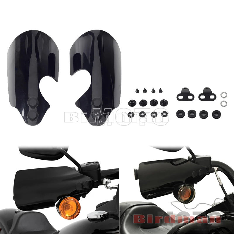 

Motorcycle Black Opaque Handguards Polycarbonate For Harley Touring Road King Special FLHRXS Handlebar Handguard 2017-2020