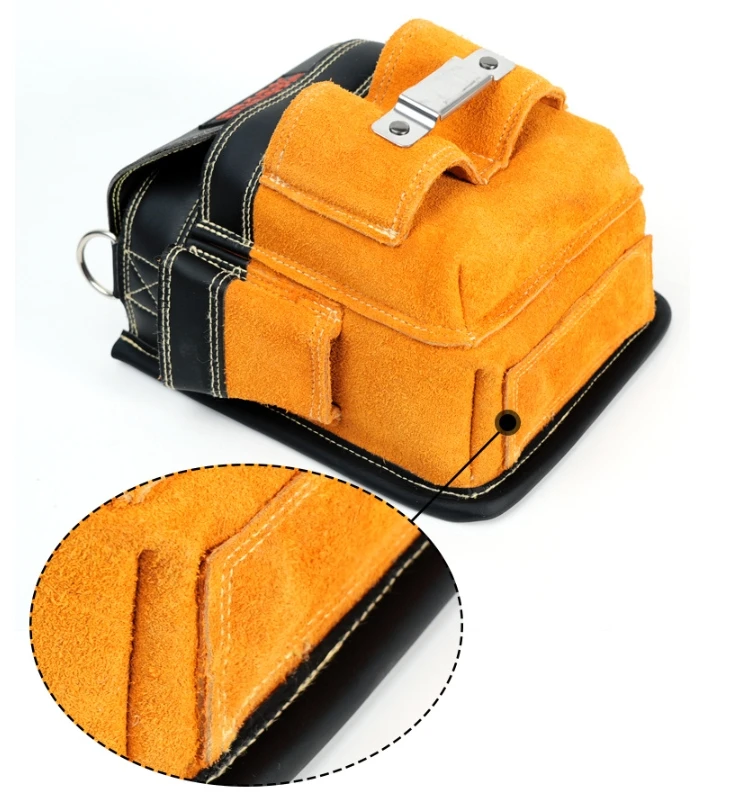 Electrician Tool Kit Waist Shoulder Cowhide Waist Bag Multi Functional Maintenance Special Tool Bag