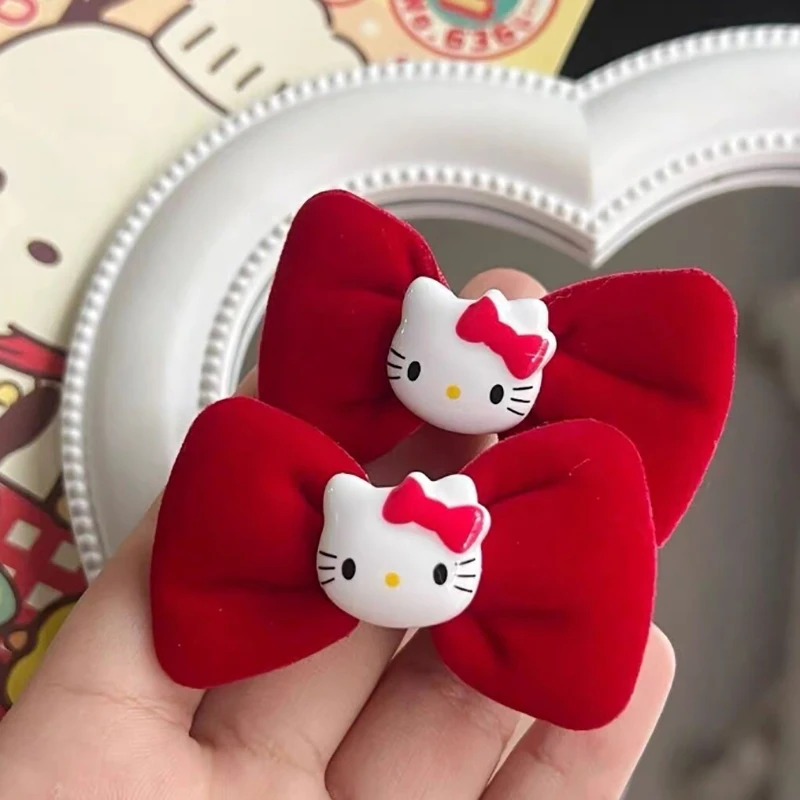 Klip rambut lucu pita kartun boneka senang aksesori rambut lembut ornamen mainan hadiah