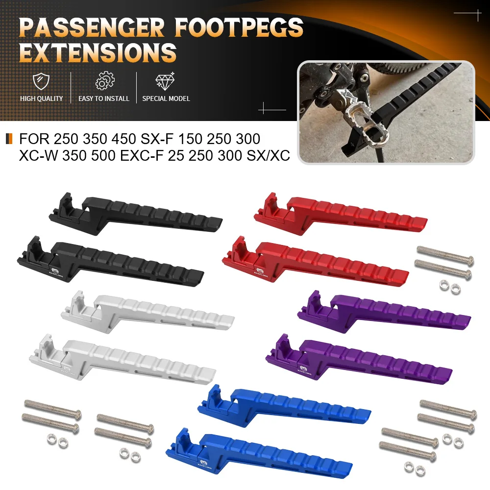 For 250 350 450 SX-F 150 250 300 XC-W 350 500 EXC-F 25 250 300 SX/XC Motorcycle Rear Foot Brake Pedal Extension Peg Footrest