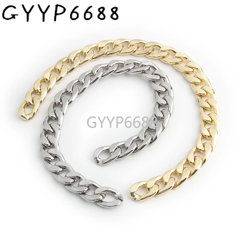 1-5-10 meters 14mm width 4mm thick Aluminum silver chain High quality level decorative chain