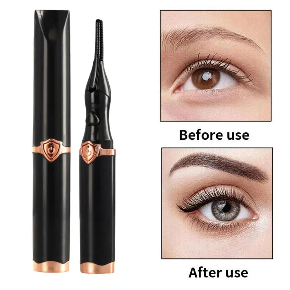 1 ชุด Fake Eye Lash Curler Universal Anti-scald Endurance รูปแบบคงที่สําหรับผู้หญิง Eyelash Curling เครื่องมือไฟฟ้า Eyelash Curler Q4J3