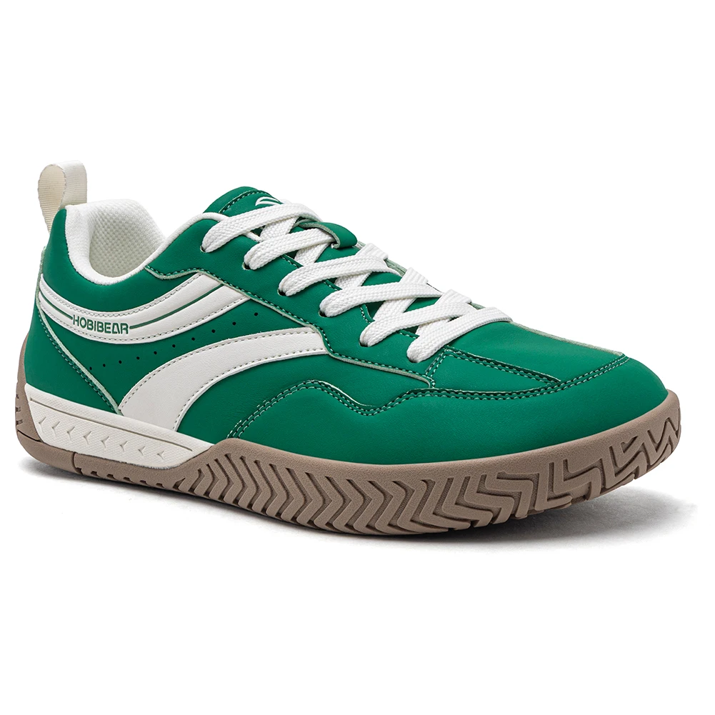 HOBIBEAR Sneakers mit breiter Zehenbox, Unisex, Kunstleder, Walkingschuhe, Retro, bequem, leicht, rutschfest, Schnürschuhe – Detail 7