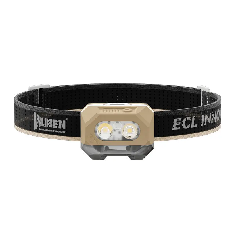 WUBEN H4 koplamp 800 lumen waterdichte koplamp met rood licht nachtzichtfunctie voor EDC buiten kamperen wandelen hardlopen