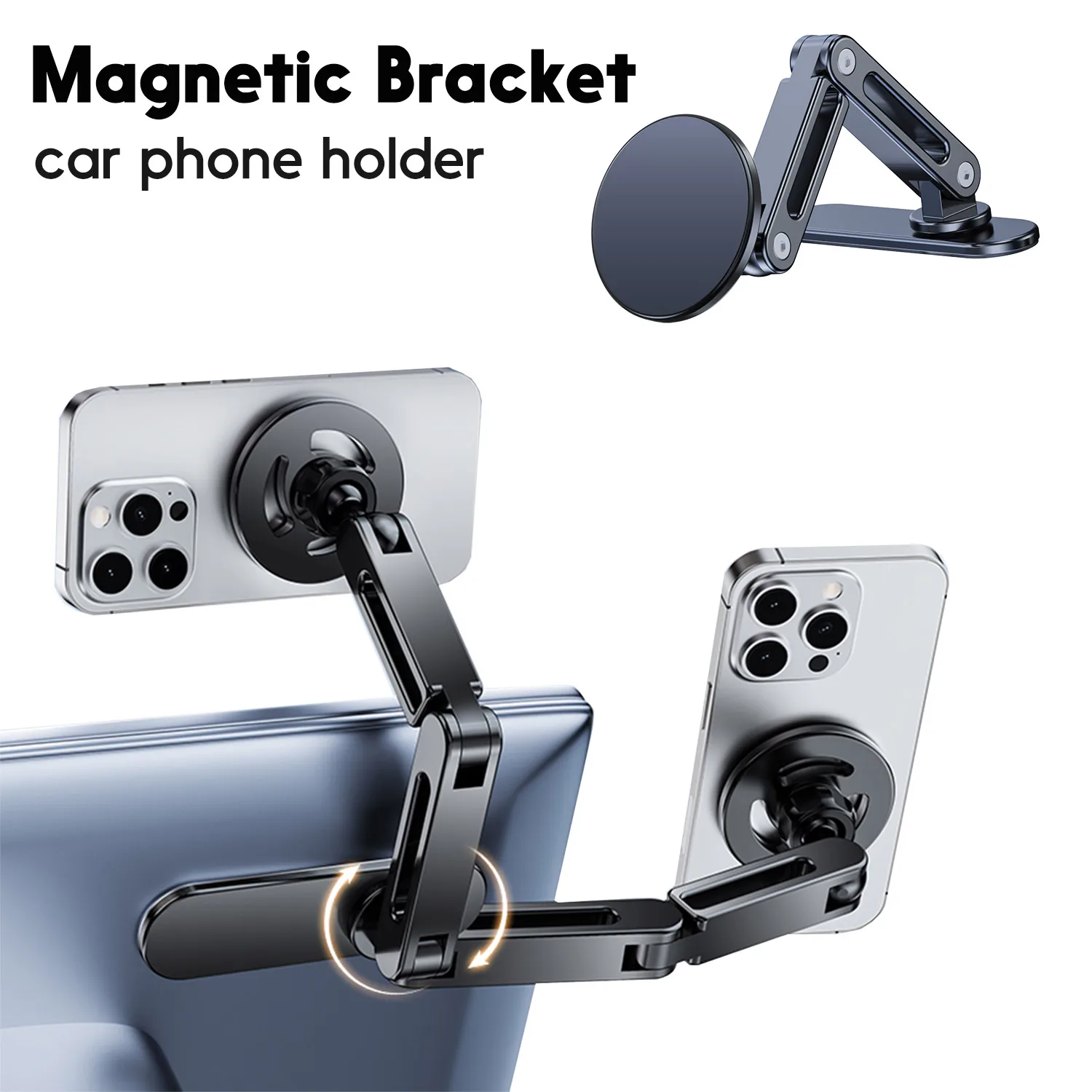 

Desktop Loptop Magnetic Phone Holder Adjustable Long Arm Mount Self Adhesive Base For Magsafe iPhone Samsung Cellphone Bracket