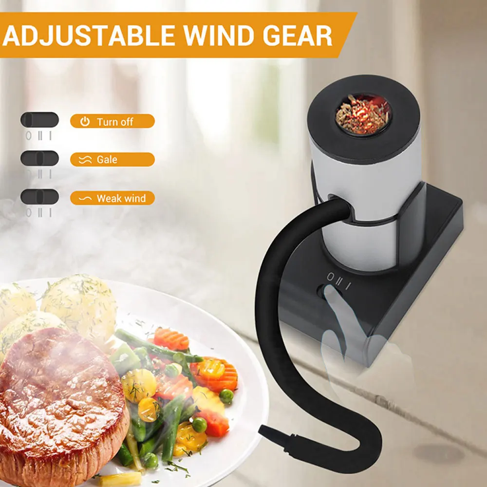 Macchina portatile per fumatori di carne utensili da cucina occidentali Cocktail bistecca salmone macchina per fumatori portatile macchina per la cottura degli alimenti