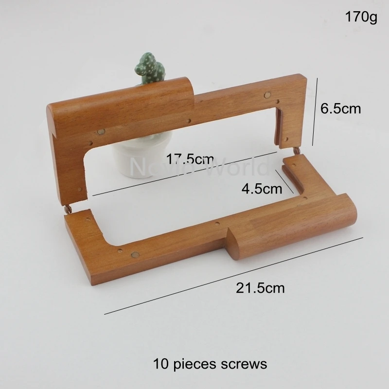 1-4-10 Pieces,2 Size 3 Colors 21.5X6.5cm 28X11cm Natural Wood Frame for DIY Wood Purse Frames Handbag Ladies Evening Pen Handle