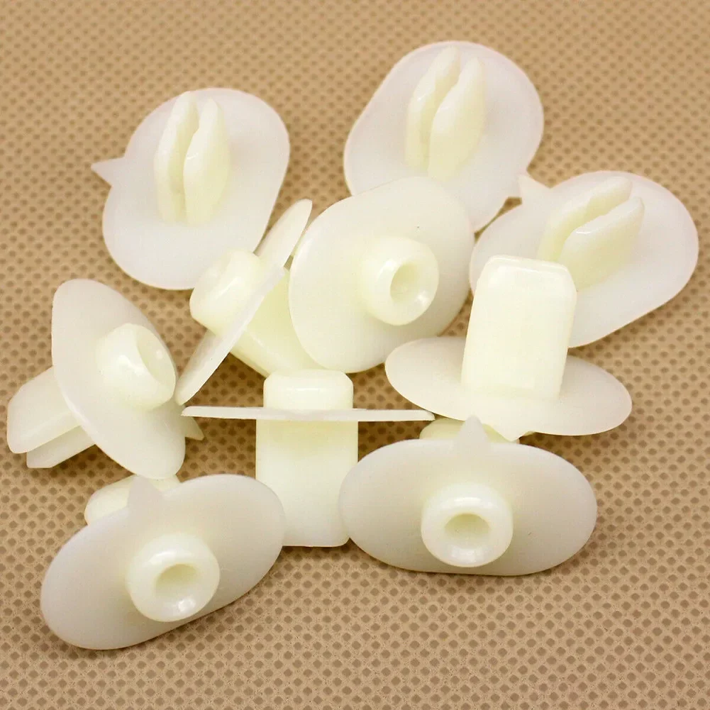 10pcs For Honda Bumper Side Grommet Nylon Nut Fastener Clips Useful 71144-SR3-A00 Durable Natural Nylon New Fastener Clips
