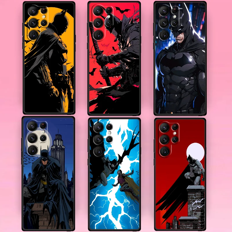 

B-Batmans Art Popular Cool For Samsung Galaxy S24 S23 S22 S21 S20 FE S10 S10E Plus Ultra Pro Lite 5G Black Cover Phone Case