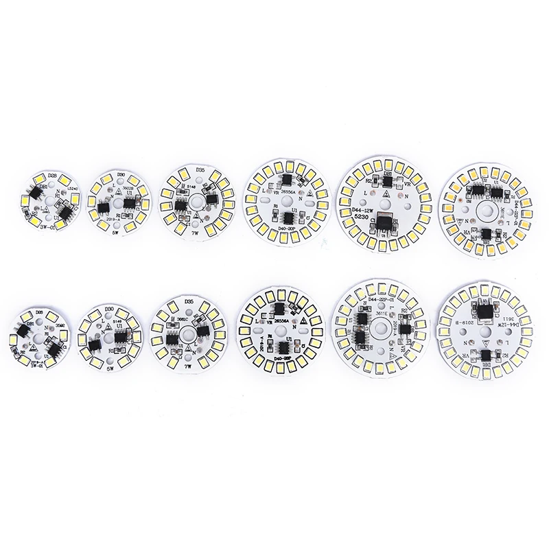 1pc LED chip LED Bulb Patch Lamp SMD Plate Circular Module Light Source Plate For Bulb Light