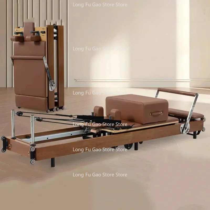 Pilates bed Foldable Pilates Bed Core Fit Equipment Training Fitness Bed Customizable with Square Box Pilates Reformer