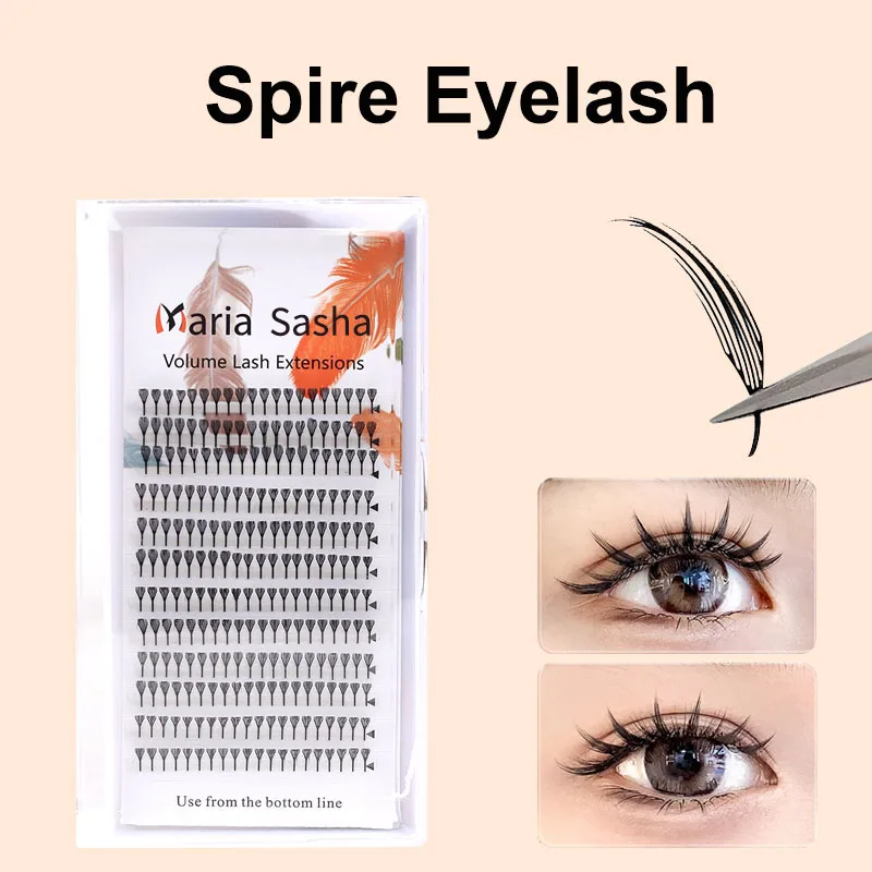 MARIA Comic Spire Eyelash Extension Individual Natural Cashmere Manga False Eyelashes Super Soft Feather Shape Pteris Lashes