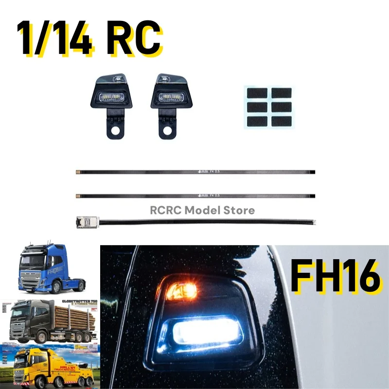 

RC 1/14 игрушечный грузовик FH16 интерьерный прожектор на крыше светодиодный светильник CDD-AA6 для Tamiya 1 14 RC Globetrotter Truck FH16 Запчасти Аксессуары