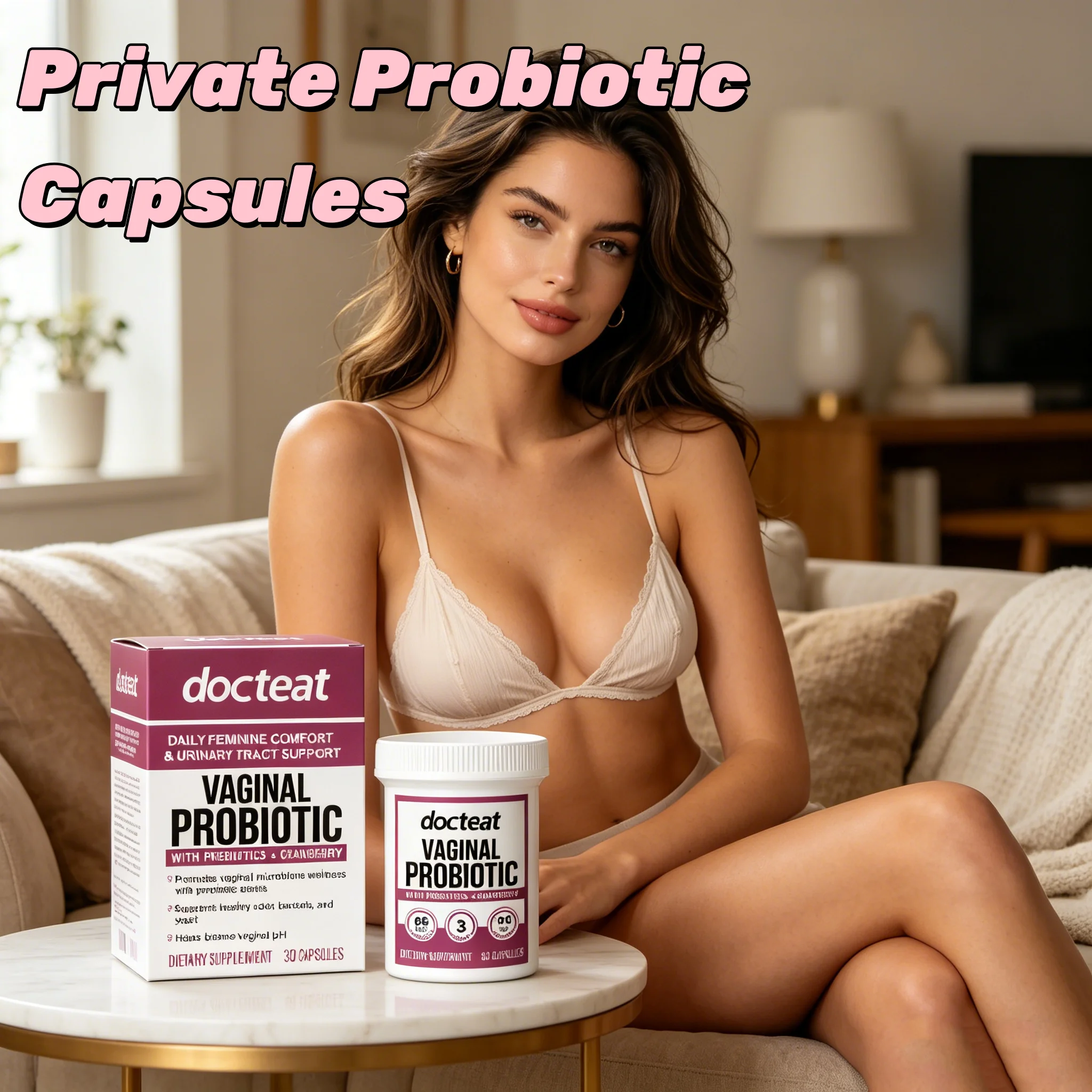 DOCTEAT Feminine Vaginal Probiotics Capsules pH Balance Intimate Care