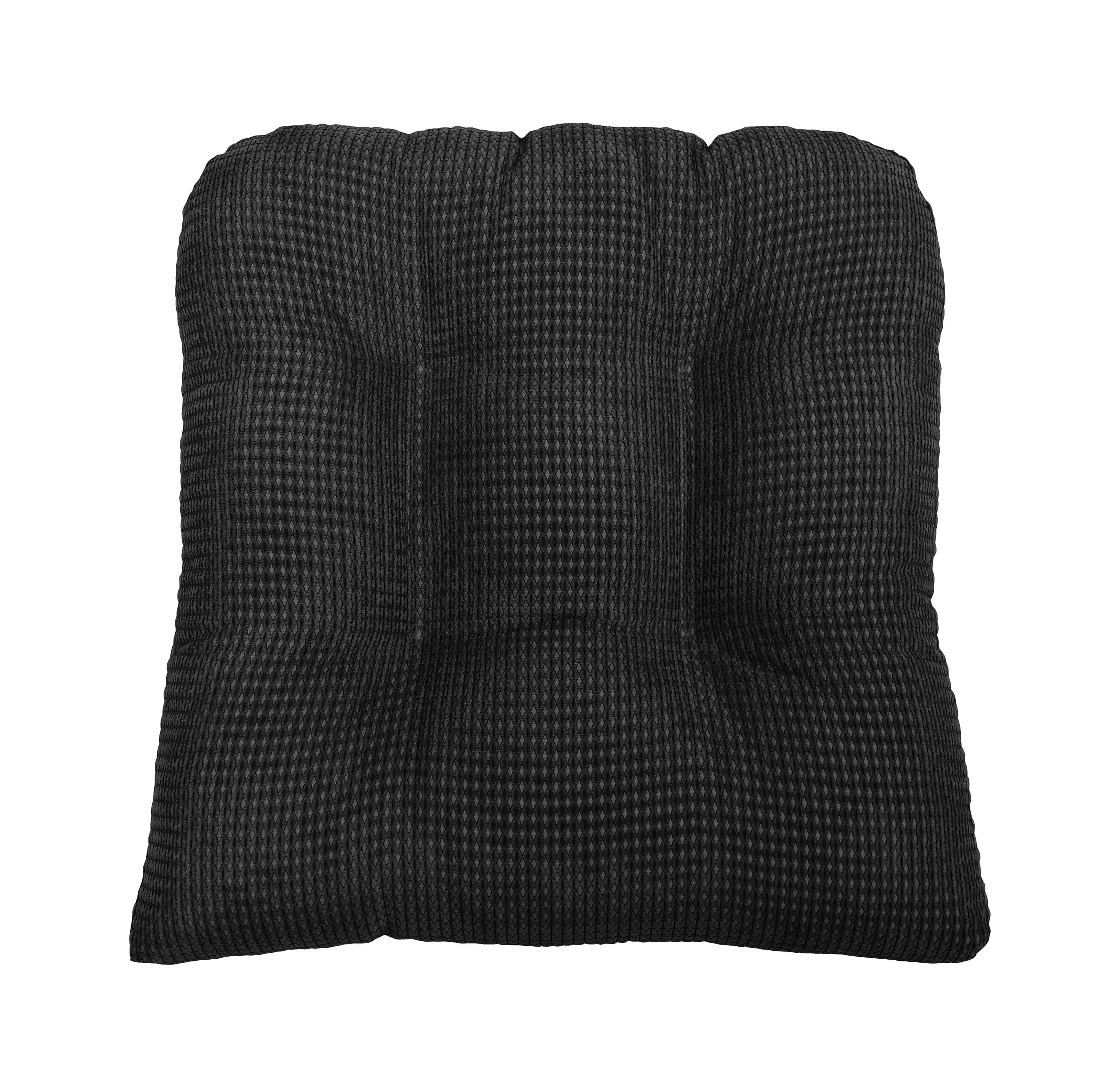 Set of Two (2) Chair Cushions Black - Memory Foam Material Memory Foam Features Tufted Dimensions 16.00 x 16.00 x 3.00 Inches