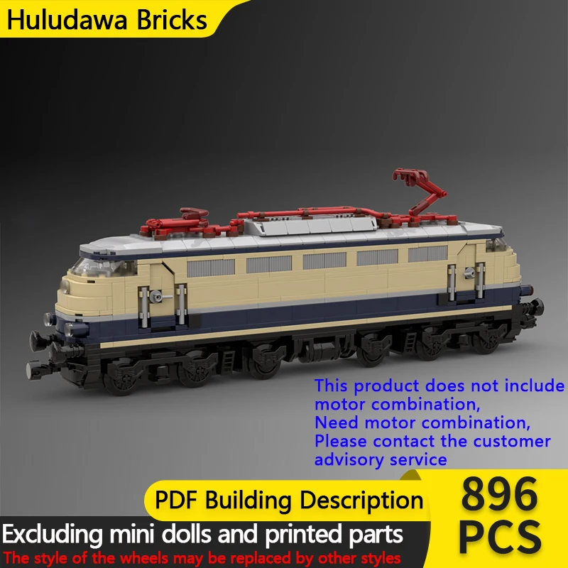 

City Car Model MOC Building Bricks German E 03 Luxury Train Modular Technology Children Holiday Gifts Assemble Toys Suit