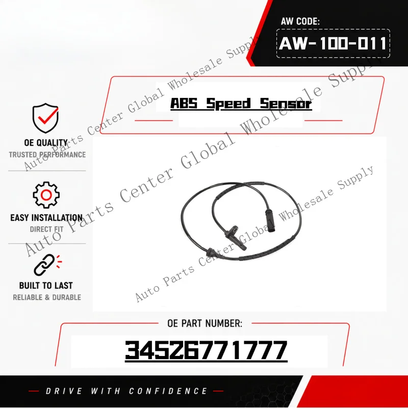 Z+ ABS Speed Sensor 34526771777 Compatible for BMW X5 2007-2019 X6 2007-2019