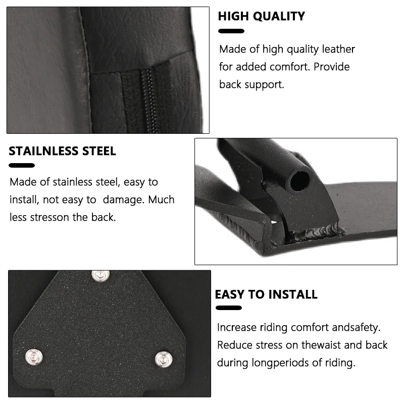Motorcycle Backrest Rider Solo Seat Sissy Bar Driver Back Cushion Pad Fits For Kawasaki Vulcan S 650 EN650 VN650 S650 2015-2023