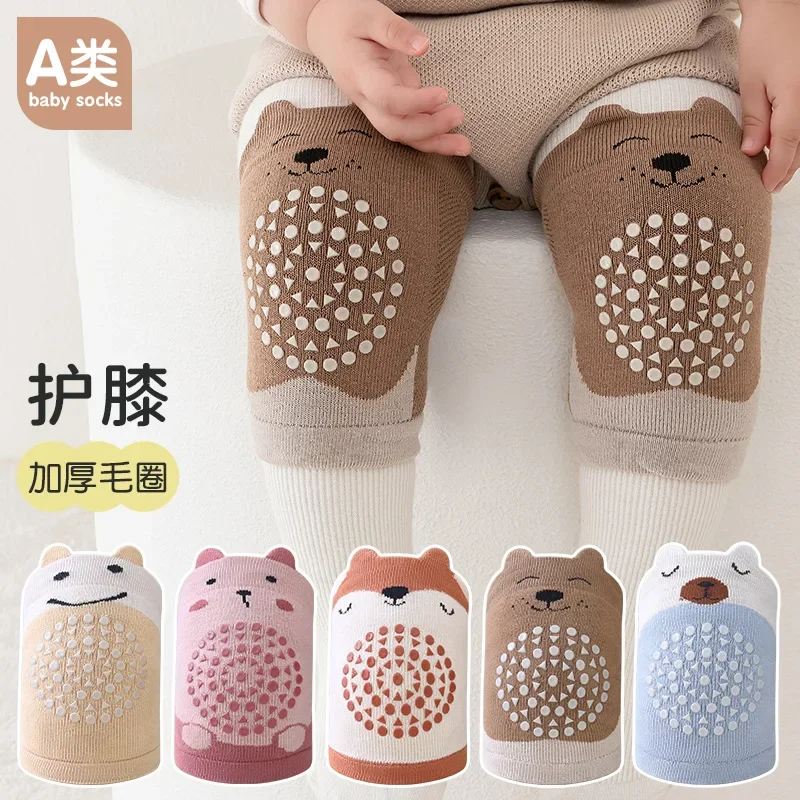Safety Protector Cotton Leg Warmer 1Pairs Baby Knee Pads Toddler Crawling Anti-Slip Kneepads Unisex Boy Girl Elbow Cushion Pad