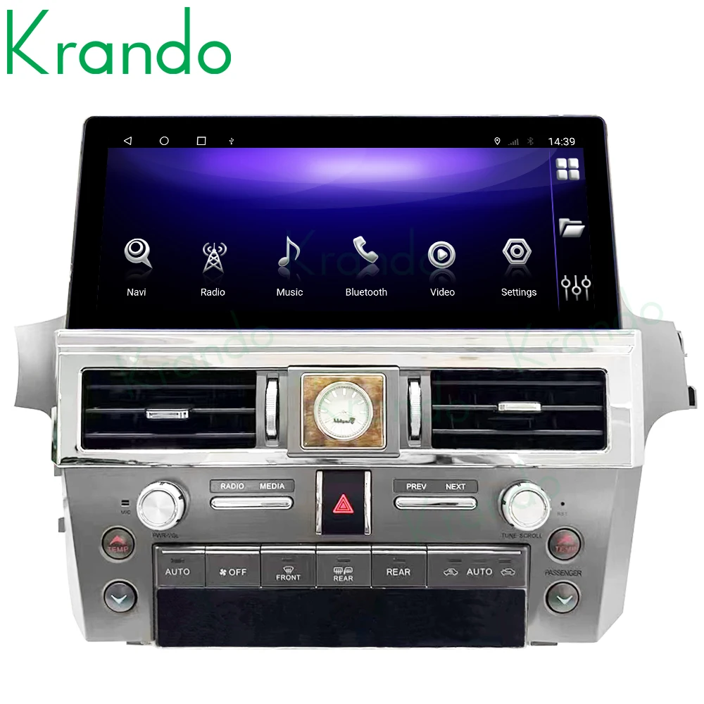 Krando Android 12.0 12.3'' Wireless Carplay Car Radio For Lexus GX460 2010 - 2020 Autoradio  Navigation GPS DVD Multimedia