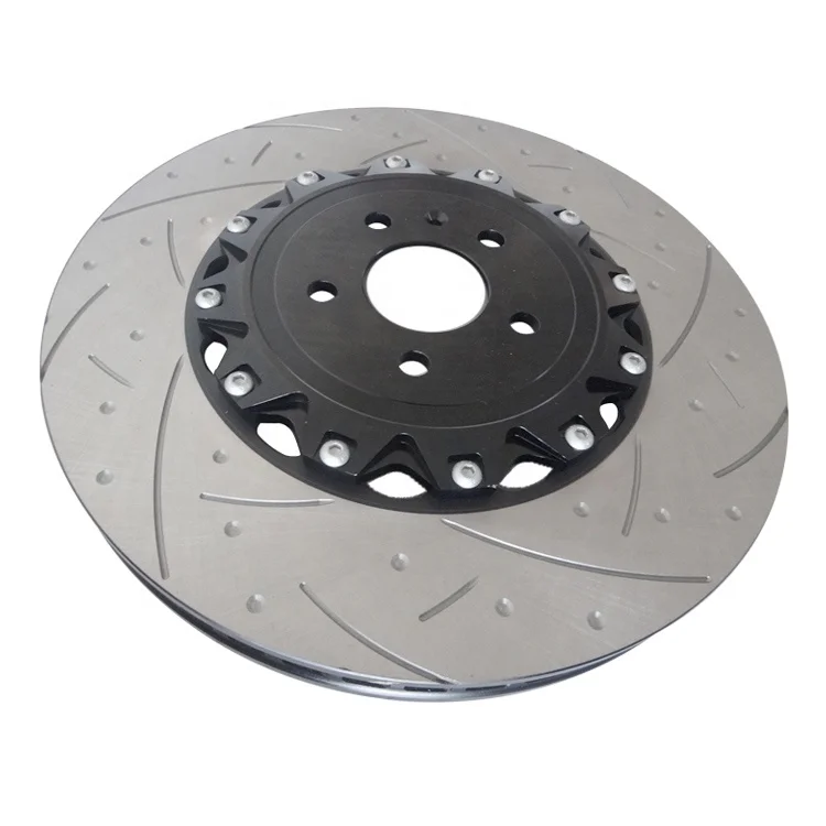 370X34MM 5000 Series 2-Piece Clear Anodised T3 Front Brake Discs For Audi Rs3 8V Sedan