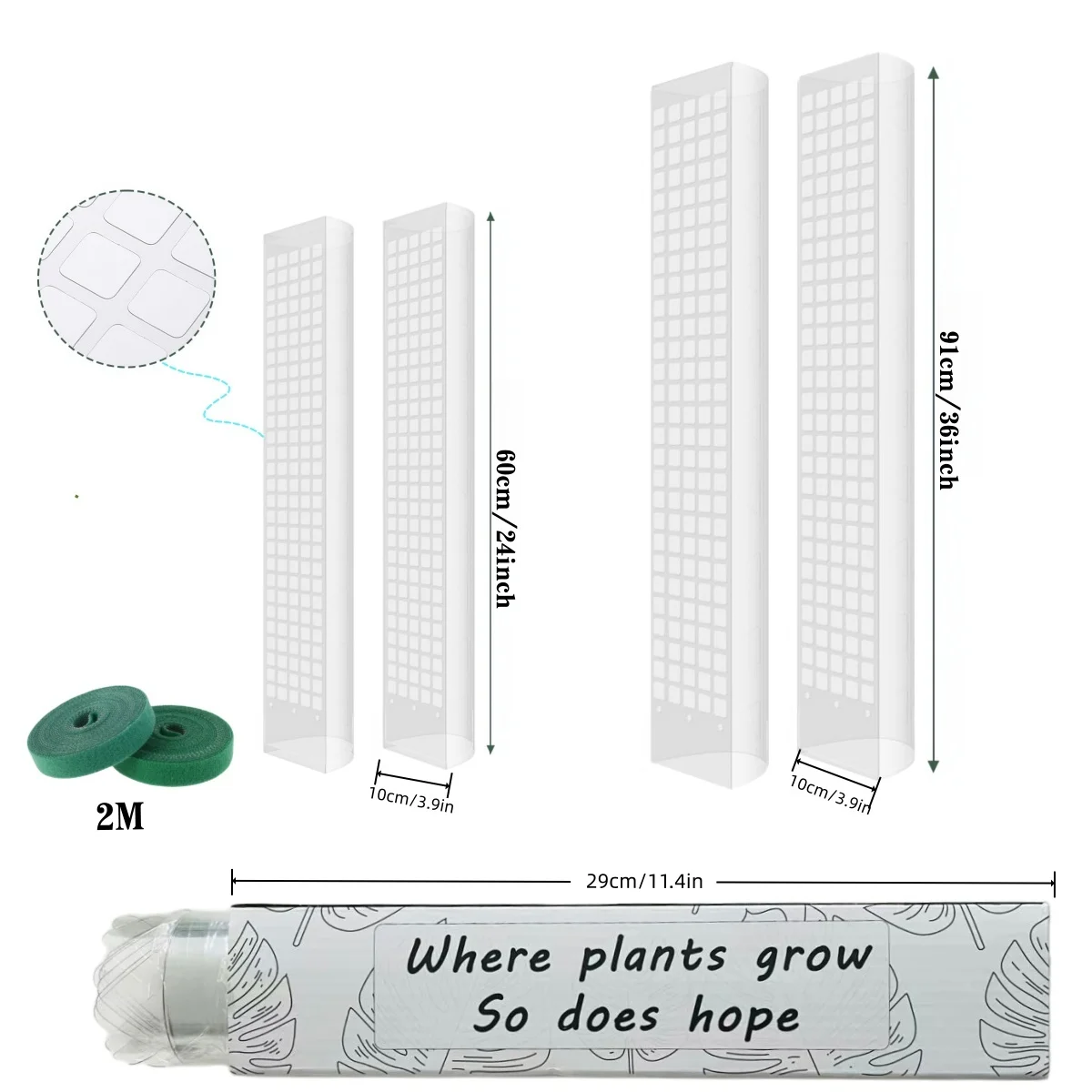 Stackable Plastic Moss Pole for Monstera Plant Climbing Totem Support with Plant Ties for Indoor Pothos Philodendron Houseplants
