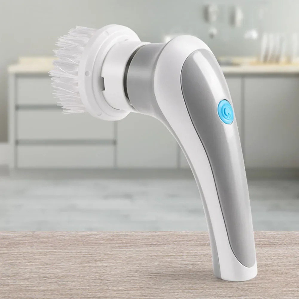 Electric Clean Brush Multifunctional Wireless Clean Brush 360 Degree Rotation 3 Replaceable Brush Heads Kichen Accessories