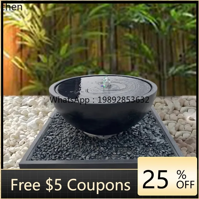 

AB Stone Carving Fountain Landscape Outdoor Stone Fountain Water Pool Courtyard Landscaping