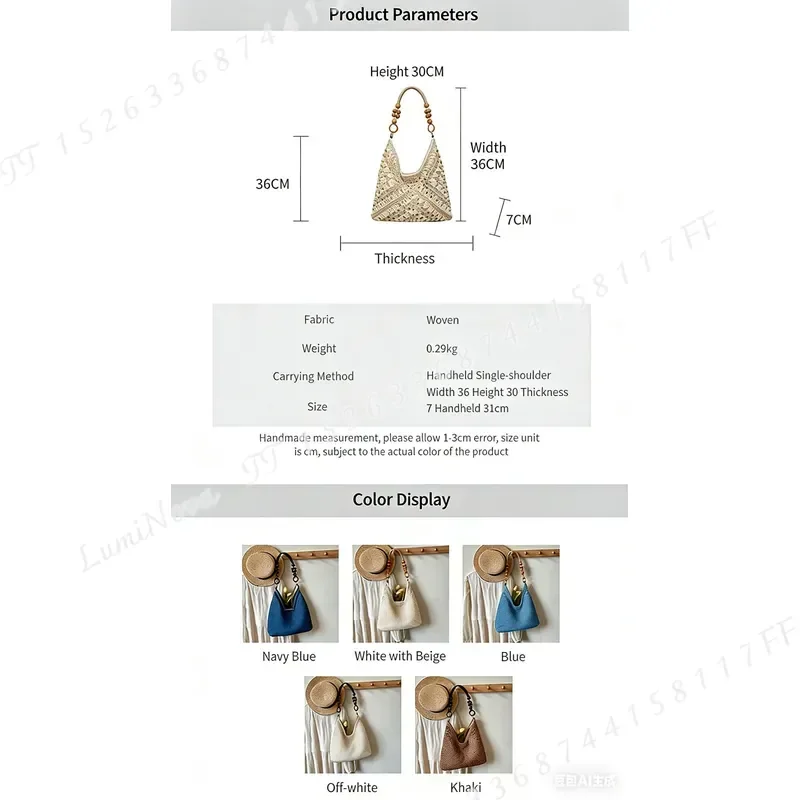 for 2026 New French Style Hollow Crochet Shoulder Bag Women Handmade Woven Beach Straw Bag for Vacation